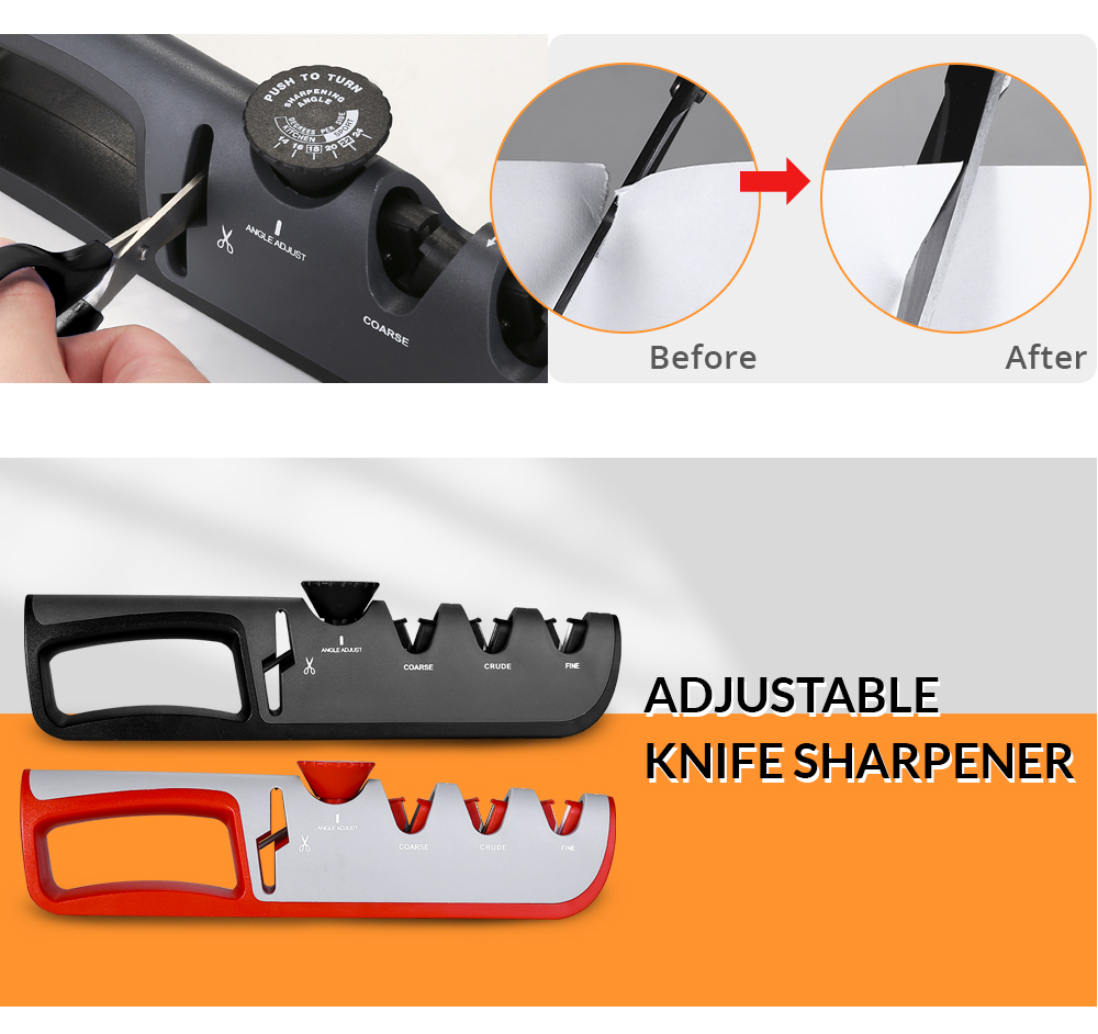 DuoDrix Adjustable 4 in 1 Manual Knife and Scissor Sharpener