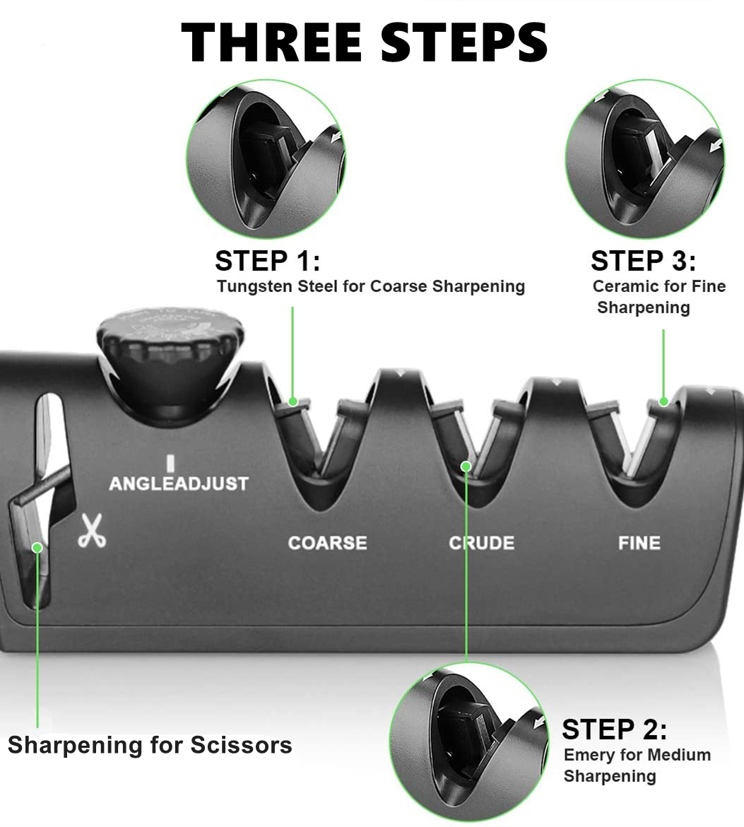 KutKrizz 3-Modes Professional Sharpening Device for Kitchen Knives - Vysta  Home