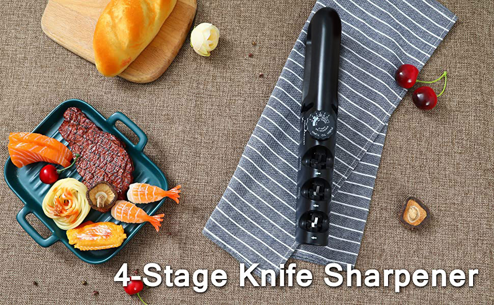 Knife Sharpener Angle Adjustable 4 Stages Scissors Sharpening