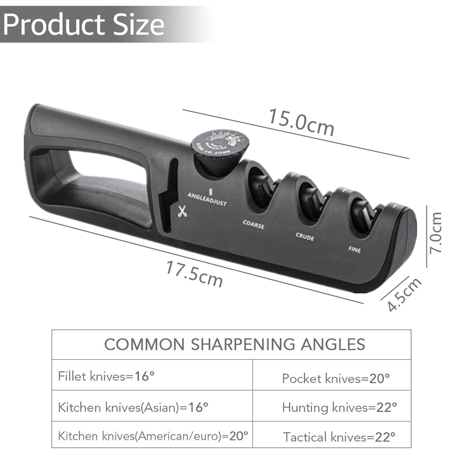 DuoDrix Adjustable 4 in 1 Manual Knife and Scissor Sharpener