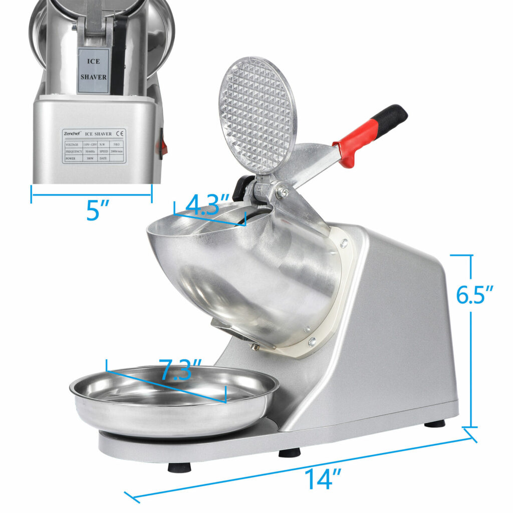 WintoSmooz High-Capacity Ice Crusher Maker and Ice Shaver for Smooth Snow  Cone - Comes with Adjustable Texture Feature and Made with Food-grade