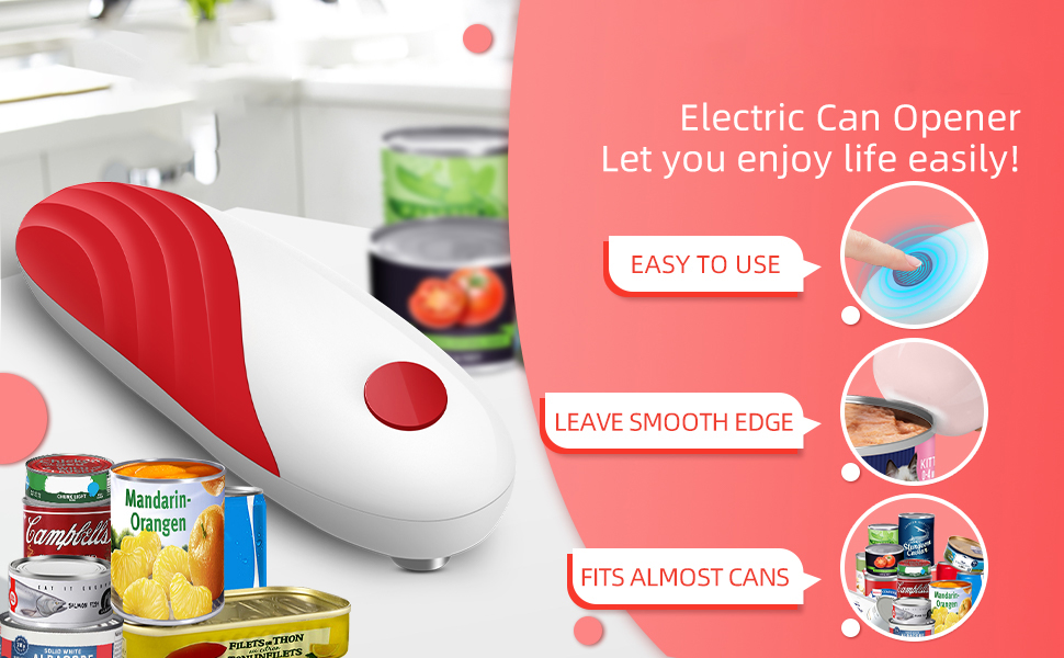 Electric Can Opener for Seniors with Arthritis Kitchen Gadget Can Opener